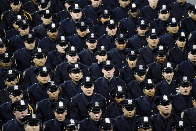 NYPD cadets graduating at Madison Square Garden